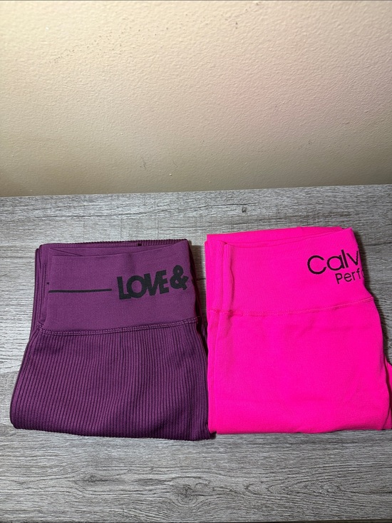 Calvin Klein Pants - Calvin Klein Purple and Hot Pink woman Leggings - Seamless Stretch